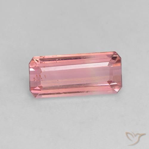 1.33ct 天然 オレンジピンク トルマリン, エメラルドカット, VS