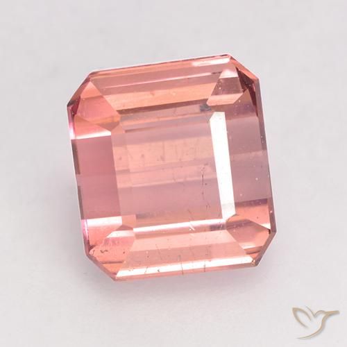 1.93ct 天然 ミディアムピンク トルマリン, エメラルドカット, VS