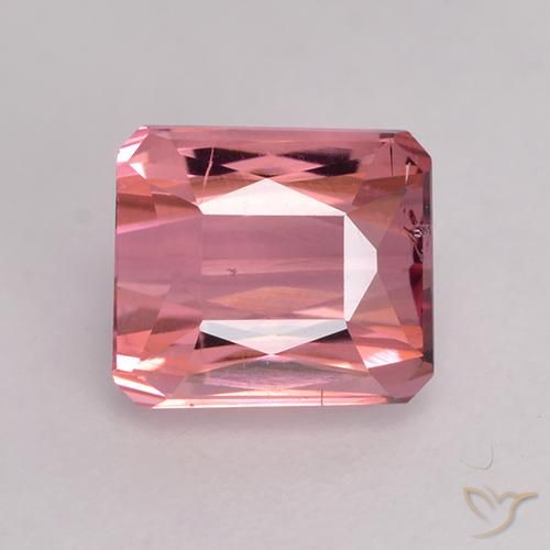 1.27ct 天然 濃いピンク トルマリン, エメラルドカット, VS