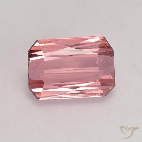 1.76ct 天然 ミディアムピンク トルマリン, エメラルドカット, VS