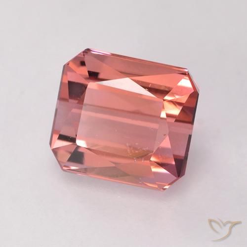 1.58ct 天然 ダークピンク トルマリン, エメラルドカット, VS