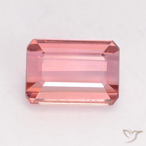 1.40ct 天然 ライトピンク トルマリン, エメラルドカット, VVS-VS