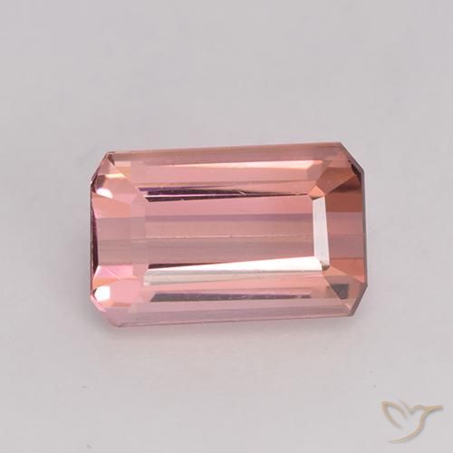 1.83ct 天然 オレンジピンク トルマリン, エメラルドカット, VVS-VS