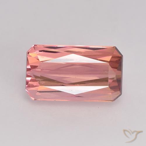 1.73ct 天然 ミディアムピンク トルマリン, エメラルドカット, VVS-VS