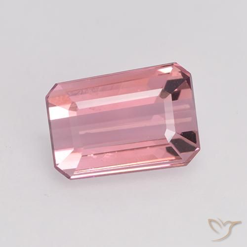 1.41ct 天然 オレンジピンク トルマリン, エメラルドカット, VVS-VS