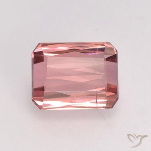 1.87ct 天然 オレンジピンク トルマリン, エメラルドカット, VS-SI