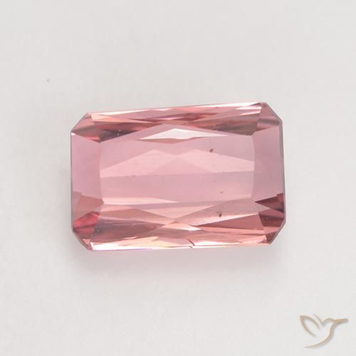 1.54ct 天然 オレンジピンク トルマリン, エメラルドカット, VS