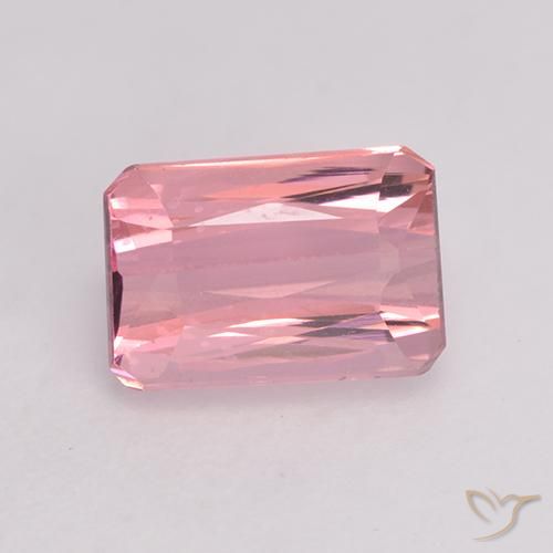 1.27ct 天然 薄いピンクのバブルガム トルマリン, エメラルドカット, VVS-VS