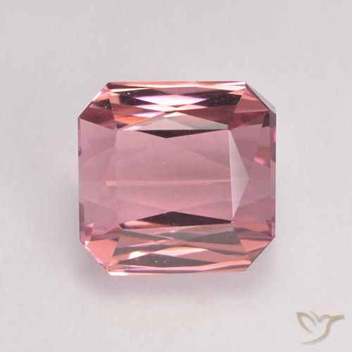 1.43ct 天然 薄いピンクのバブルガム トルマリン, エメラルドカット, VVS-VS