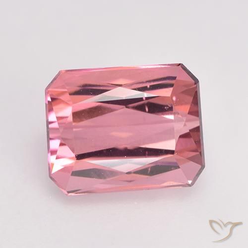 1.90ct 天然 薄いピンクのバブルガム トルマリン, エメラルドカット, VS