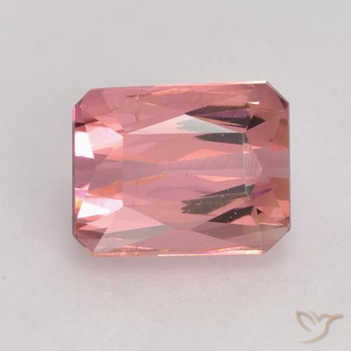 1.61ct 天然 オレンジピンク トルマリン, エメラルドカット, VVS-VS