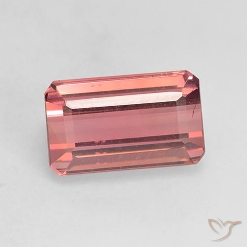 3.30ct 天然 ダークピンク トルマリン, エメラルドカット, VS