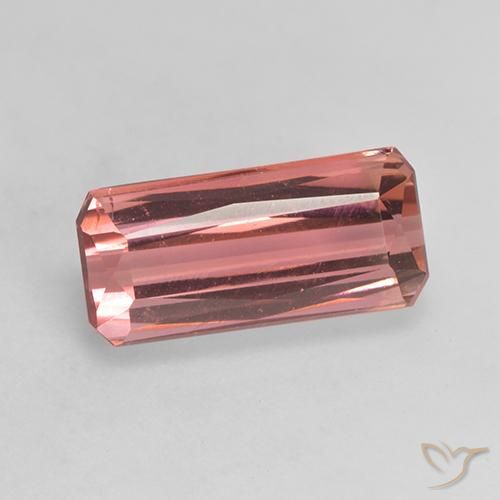 3.51ct 天然 ミディアムピンク トルマリン, エメラルドカット, VS
