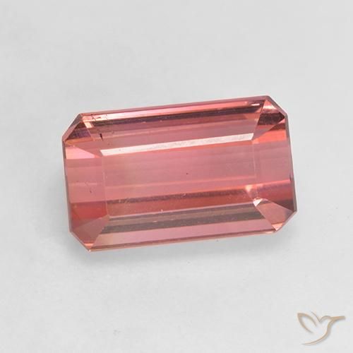 3.07ct 天然 ローズウッドピンク トルマリン, エメラルドカット, VS