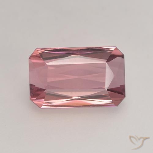 2.42ct 天然 薄いピンクのバブルガム トルマリン, エメラルドカット, VVS-VS