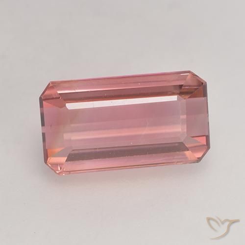 2.83ct 天然 オレンジピンク トルマリン, エメラルドカット, VVS-VS