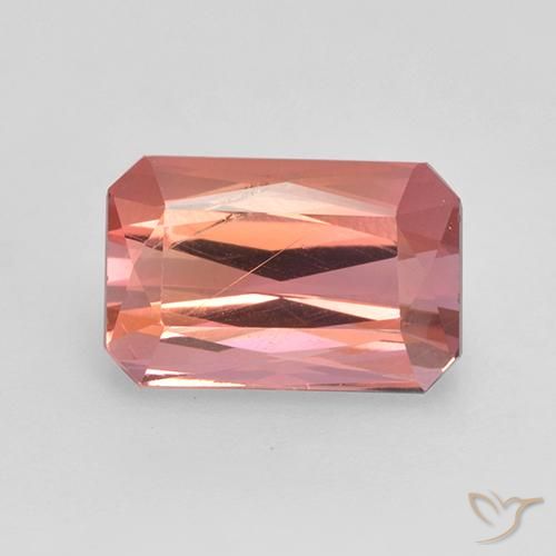 2.45ct 天然 赤みがかったピンク トルマリン, エメラルドカット, SI