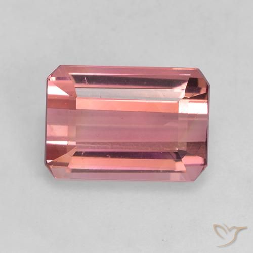 2.49ct 天然 濃いオレンジピンク トルマリン, エメラルドカット, VVS-VS