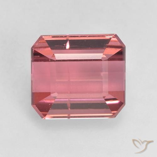 2.43ct 天然 赤みがかったピンク トルマリン, エメラルドカット, SI