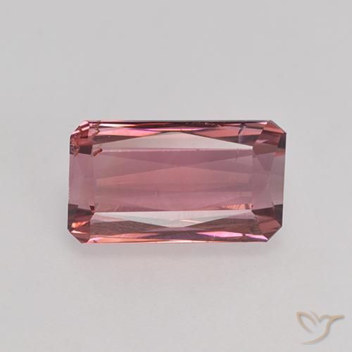 3.20ct 天然 ダークピンク トルマリン, エメラルドカット, VS-SI