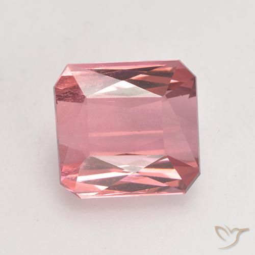3.10ct 天然 ミディアムピンク トルマリン, エメラルドカット, VS