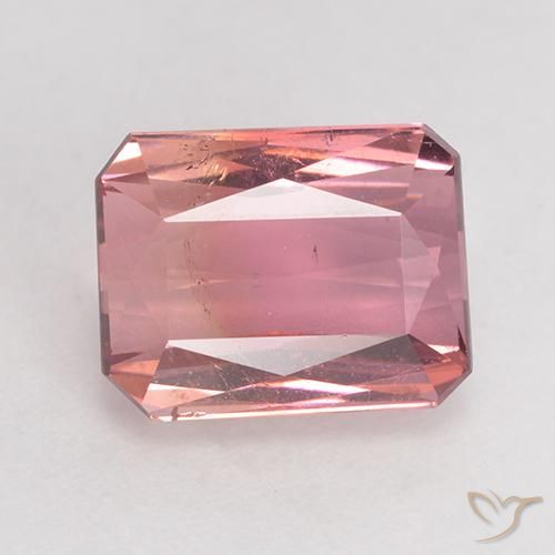 3.36ct 天然 ミディアムピンク トルマリン, エメラルドカット, SI