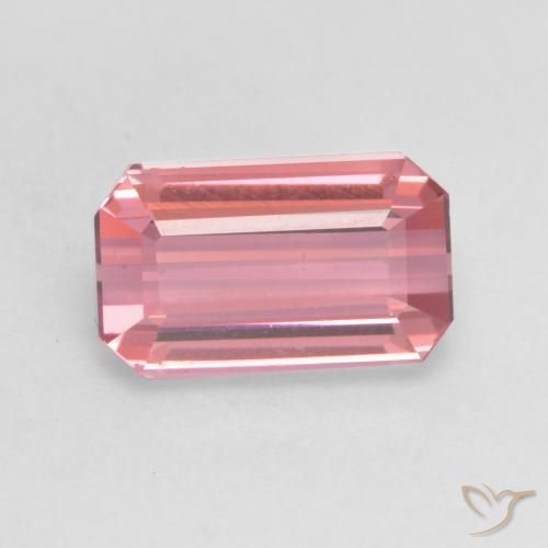 2.11ct 天然 バブルガムピンク トルマリン, エメラルドカット, VVS-VS