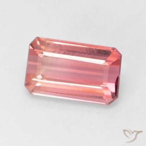 2.37カラットの天然ミディアムピンクトルマリン、八角形 / エメラルドカット、VS