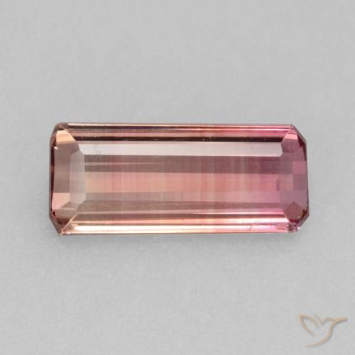 1.49ct 天然 オレンジピンク トルマリン, エメラルドカット, VS