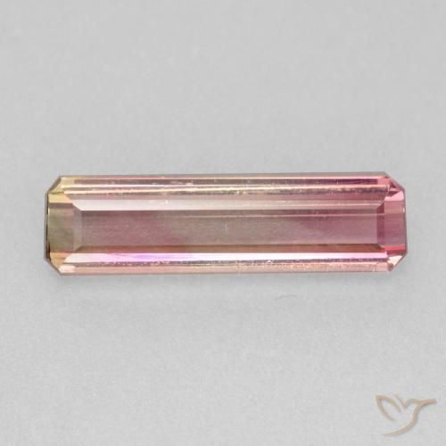1.86ct 天然 オレンジピンク トルマリン, エメラルドカット, VS