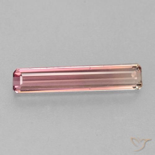 1.45ct 天然 バブルガムピンク トルマリン, エメラルドカット, VS