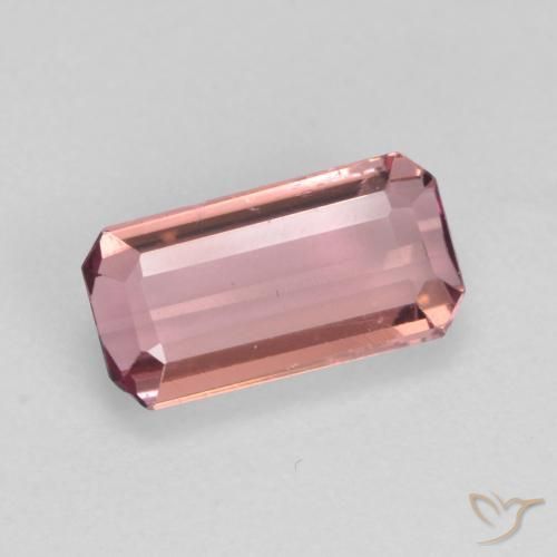 1.16ct 天然 オレンジピンク トルマリン, エメラルドカット, VS