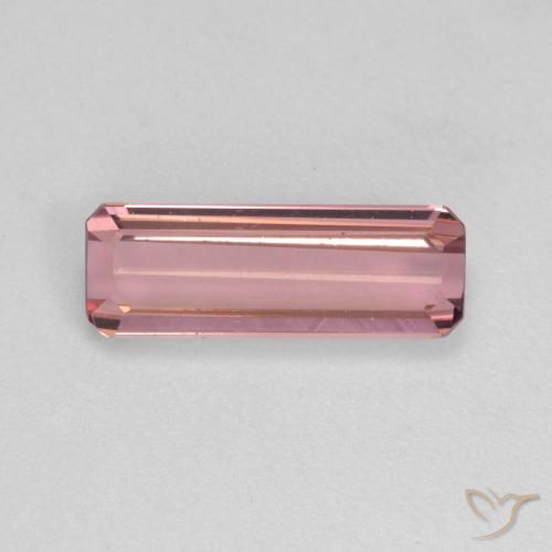 1.46ct 天然 オレンジピンク トルマリン, エメラルドカット, VS
