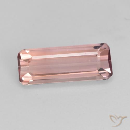 1.15ct 天然 ミディアムピンク トルマリン, エメラルドカット, VS
