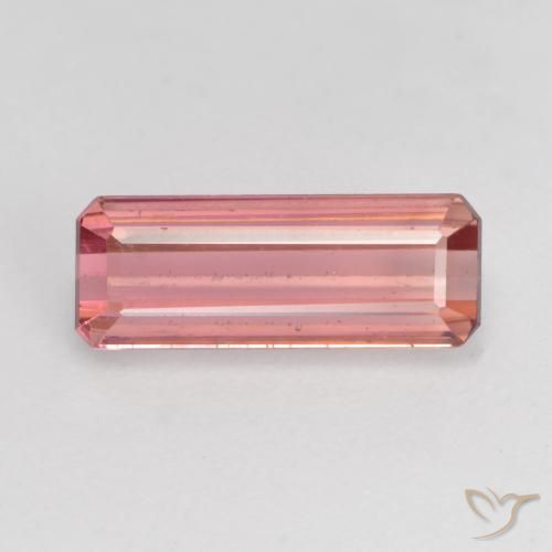 1.33ct 天然 ミディアムピンク トルマリン, エメラルドカット, VS