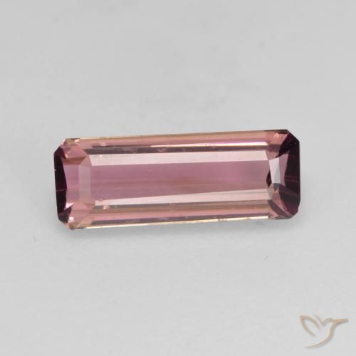1.28ct 天然 オレンジピンク トルマリン, エメラルドカット, VS