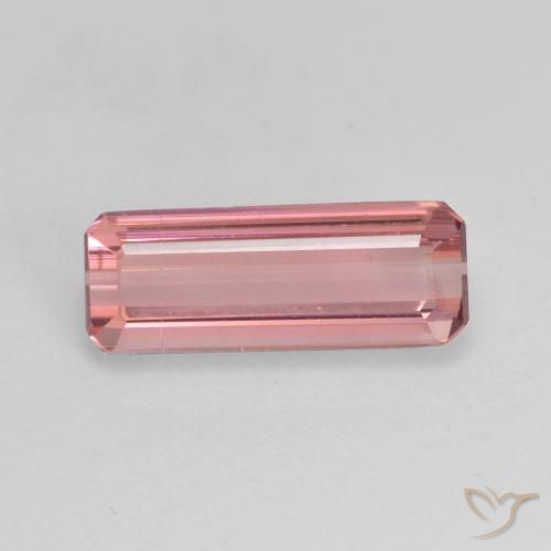 1.54ct 天然 濃いオレンジピンク トルマリン, エメラルドカット, VS