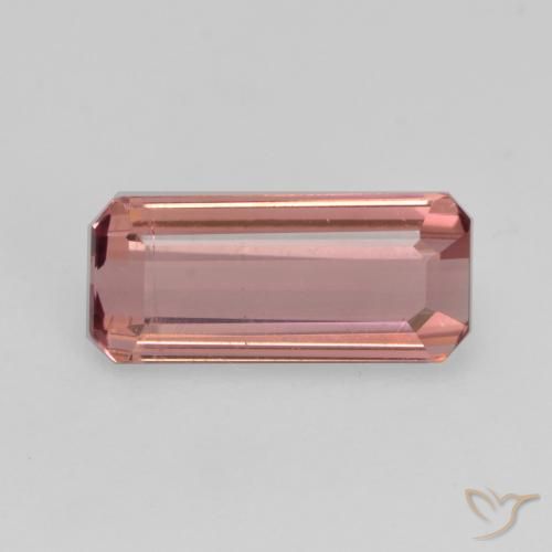 1.21ct 天然 オレンジピンク トルマリン, エメラルドカット, VS-SI