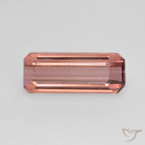 1.22ct 天然 ミディアムピンク トルマリン, エメラルドカット, VS-SI