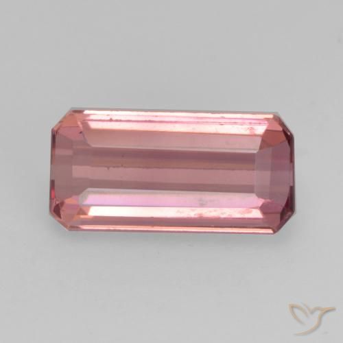1.26ct 天然 濃いピンク トルマリン, エメラルドカット, VS