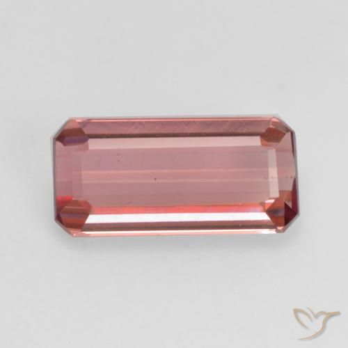 1.48ct 天然 ミディアムピンク トルマリン, エメラルドカット, VVS-VS