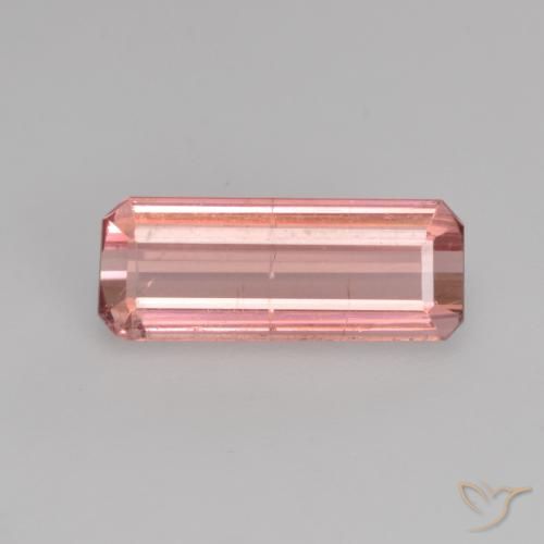 1.14ct 天然 バブルガムピンク トルマリン, エメラルドカット, SI