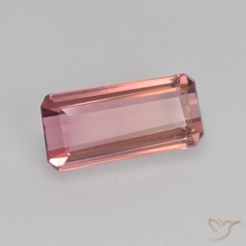 1.16ct 天然 ミディアムピンク トルマリン, エメラルドカット, VVS-VS