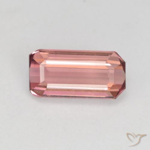 1.04ct 天然 赤みがかったピンク トルマリン, エメラルドカット, VS
