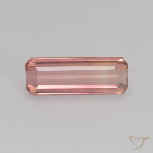 1.14ct 天然 アーシーピンク トルマリン, エメラルドカット, VS