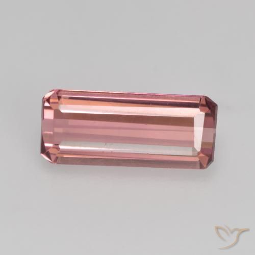 1.45ct 天然 オレンジピンク トルマリン, エメラルドカット, VS