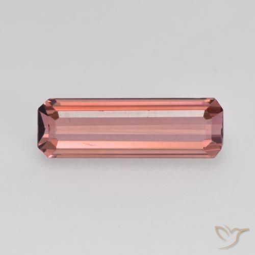 1.04ct 天然 ミディアムピンク トルマリン, エメラルドカット, VVS-VS