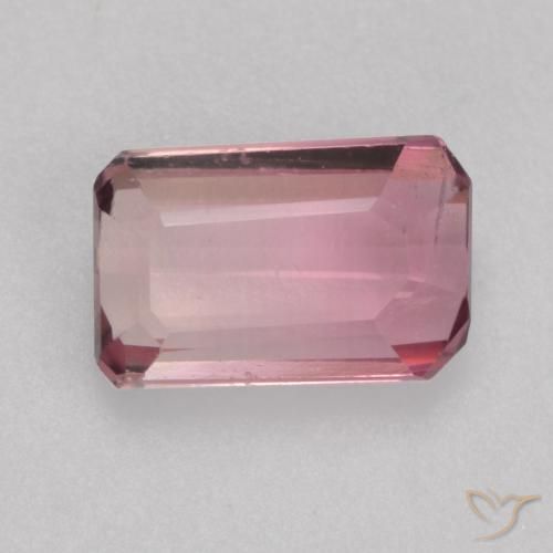 0.58ct 天然 薄いピンクのバブルガム トルマリン, エメラルドカット, VS