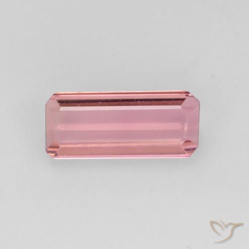 0.93ct 天然 バブルガムピンクトーン トルマリン, エメラルドカット, VS