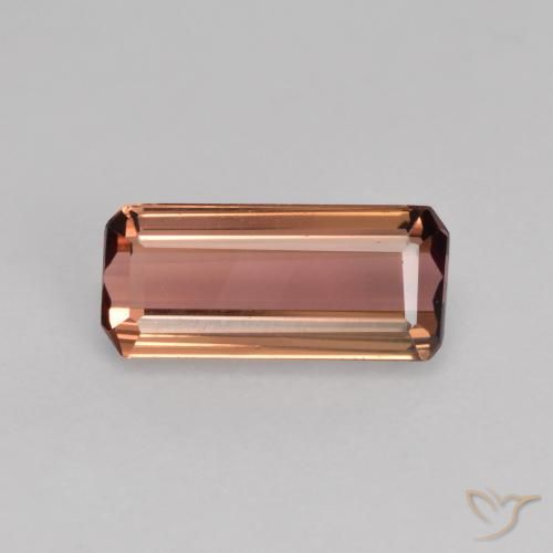0.96ct 天然 ブリックレッド トルマリン, エメラルドカット, VVS-VS